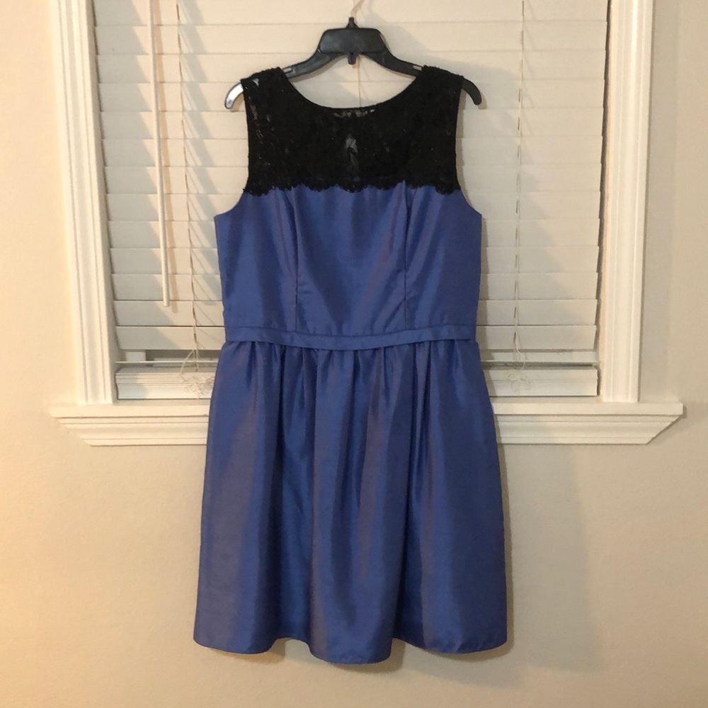 Blue and black cocktail dress. Size 14